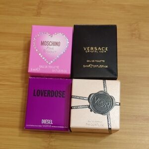 Moschino, Versace, Diesel, and Viktor&Rolf Mini Perfume Set